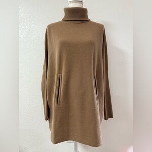 GARNET HILL Cozy Brown Women's Turtleneck Sweater